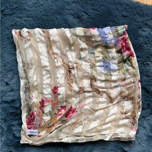 TALBOTS silk Floral Print scarf